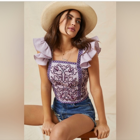 Anthropologie Tops - NwT anthropologie embroidered tank